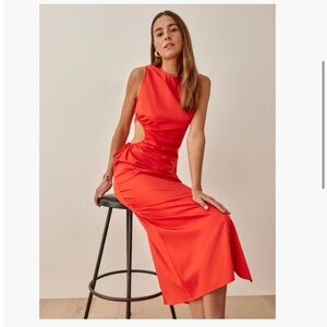 Reformation Doria maxi dress in red